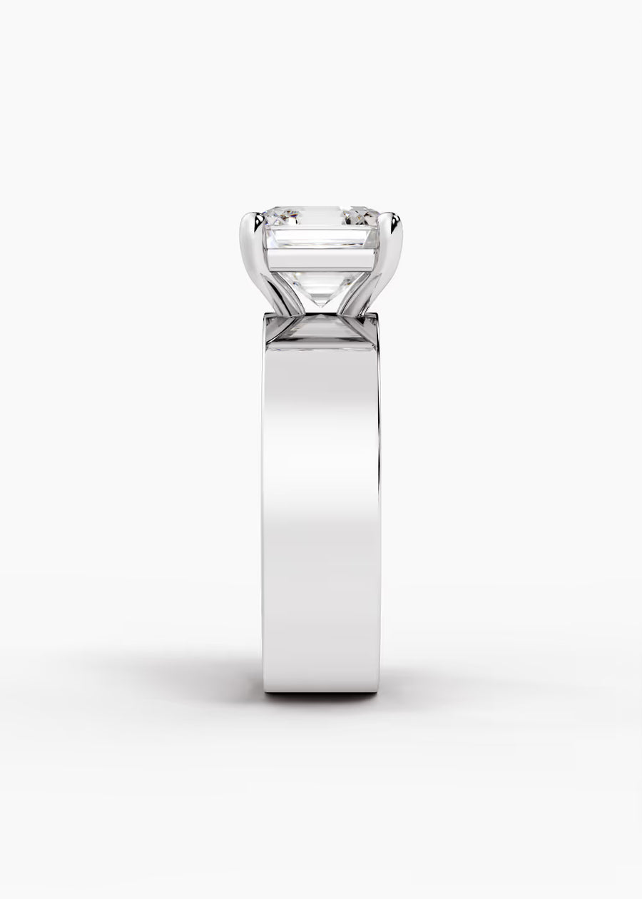WG: The Foundry · Asscher — white gold view 3