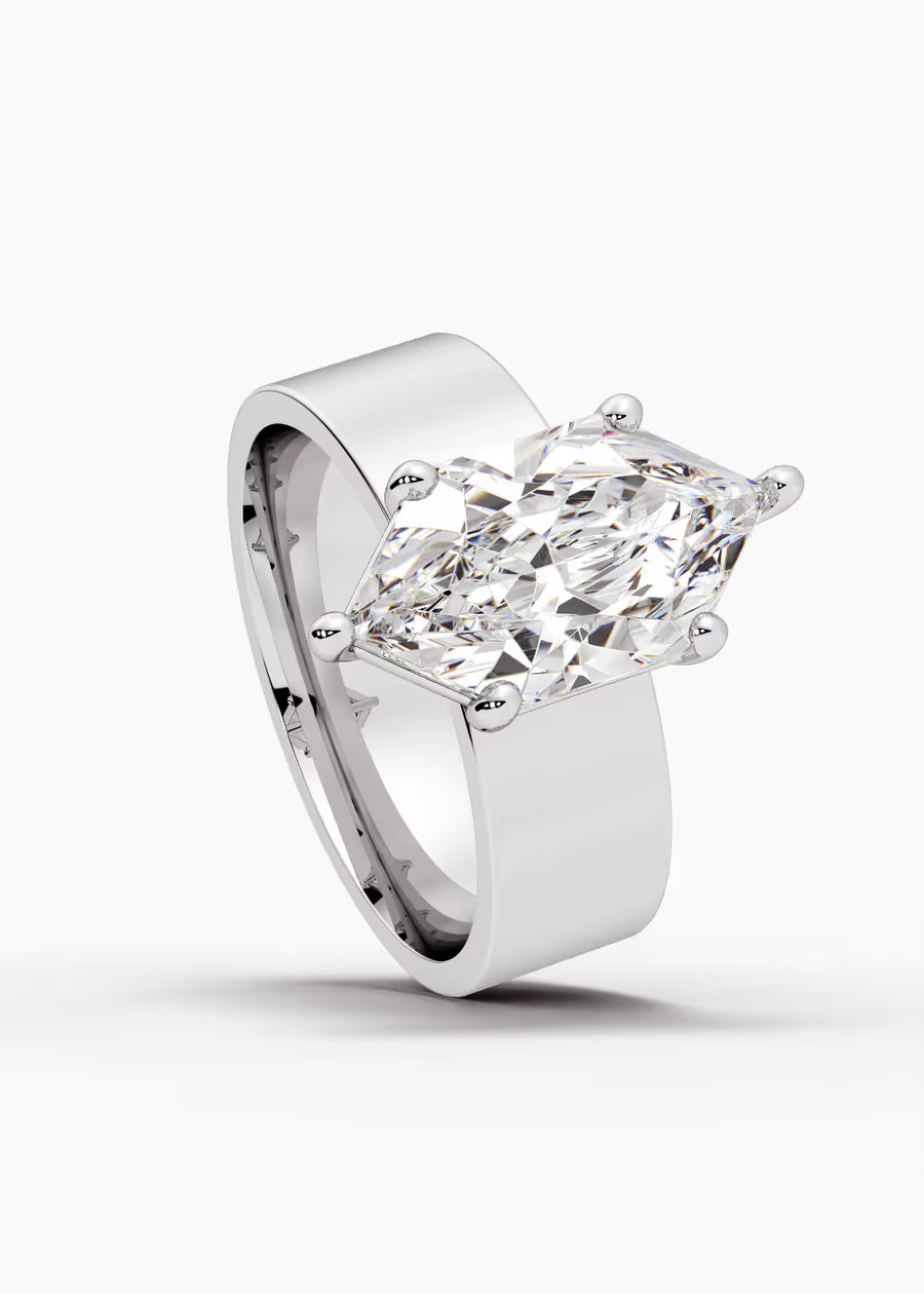 WG: The Foundry · Dutch Marquise Brilliant — white gold view 4