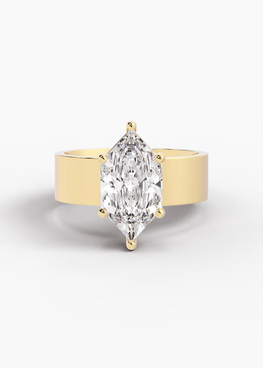 YG: The Foundry · Dutch Marquise Brilliant — yellow gold view 1