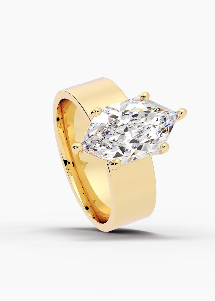 YG: The Foundry · Dutch Marquise Brilliant — yellow gold view 4