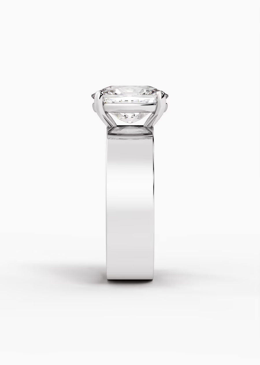 WG: The Foundry · Elongated Cushion — white gold view 3
