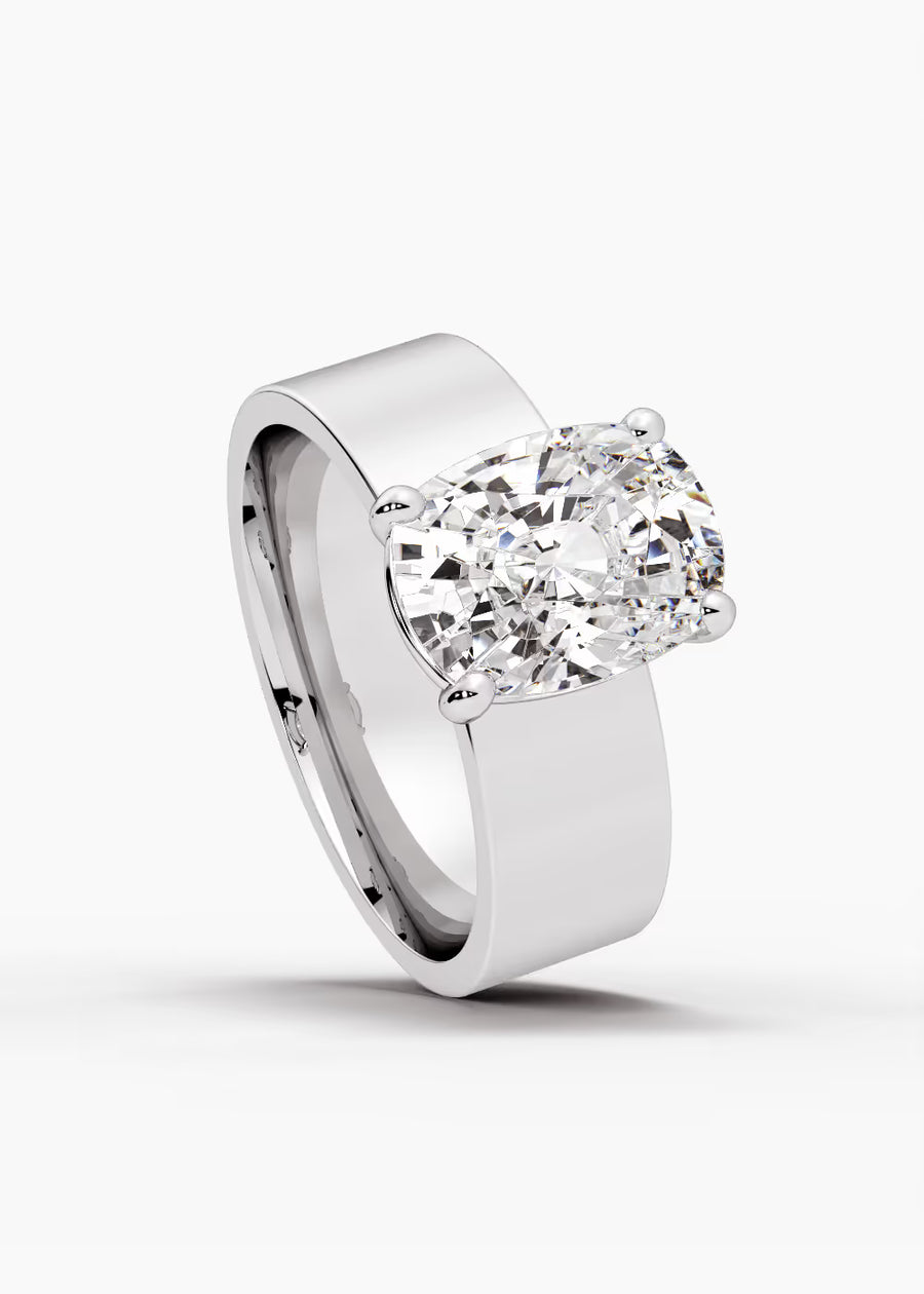 WG: The Foundry · Elongated Cushion — white gold view 4