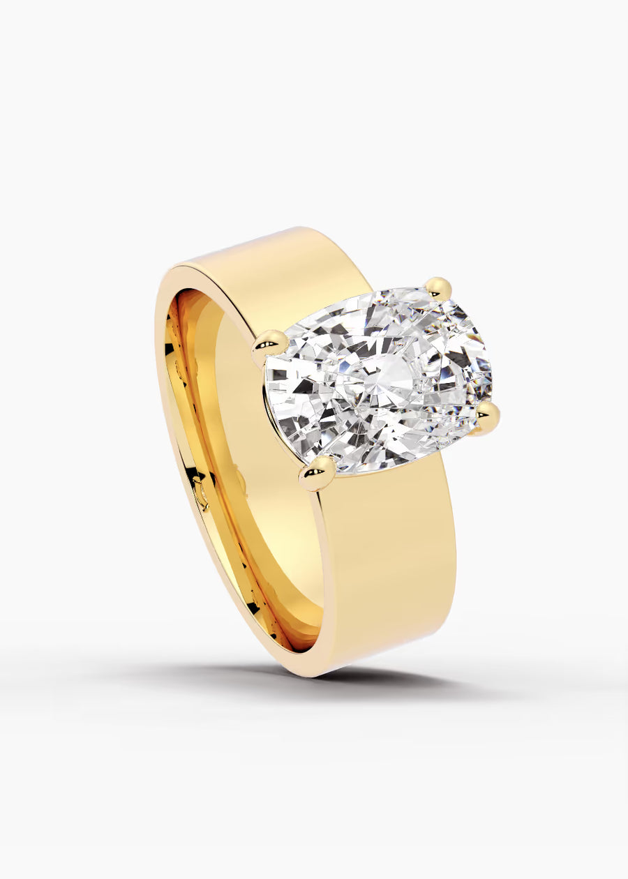 YG: The Foundry · Elongated Cushion — yellow gold view 4