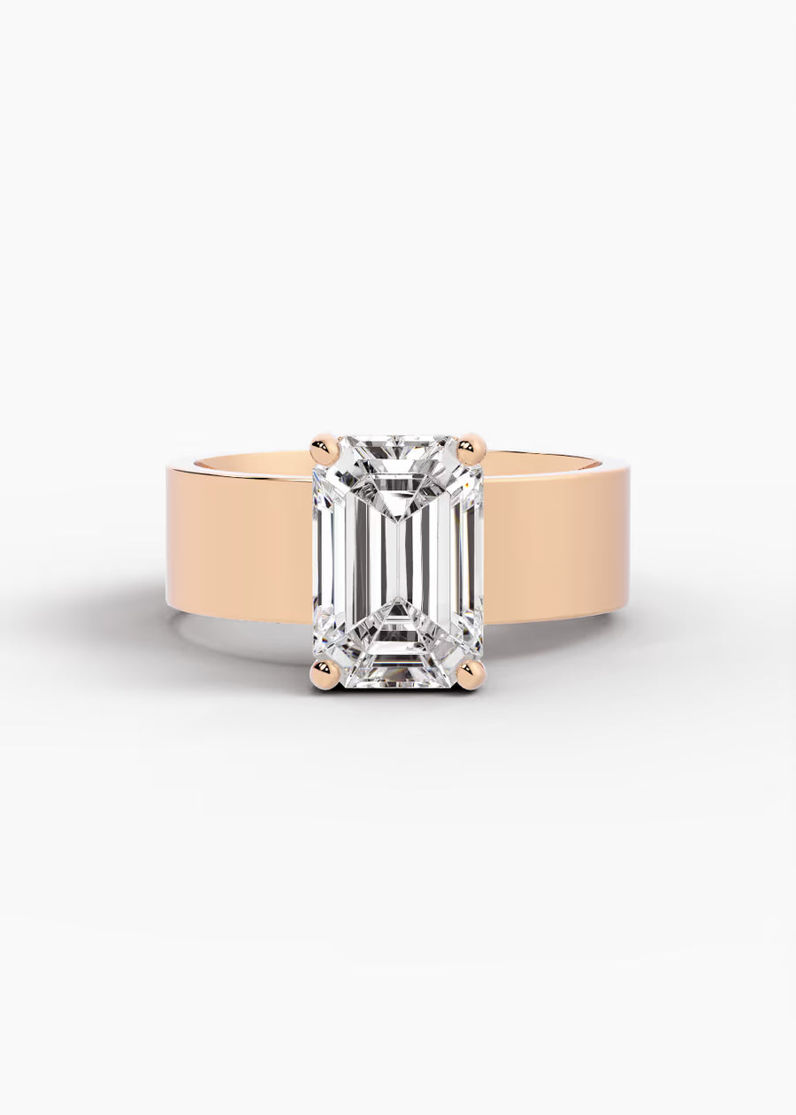 RG: The Foundry · Emerald — rose gold view 1