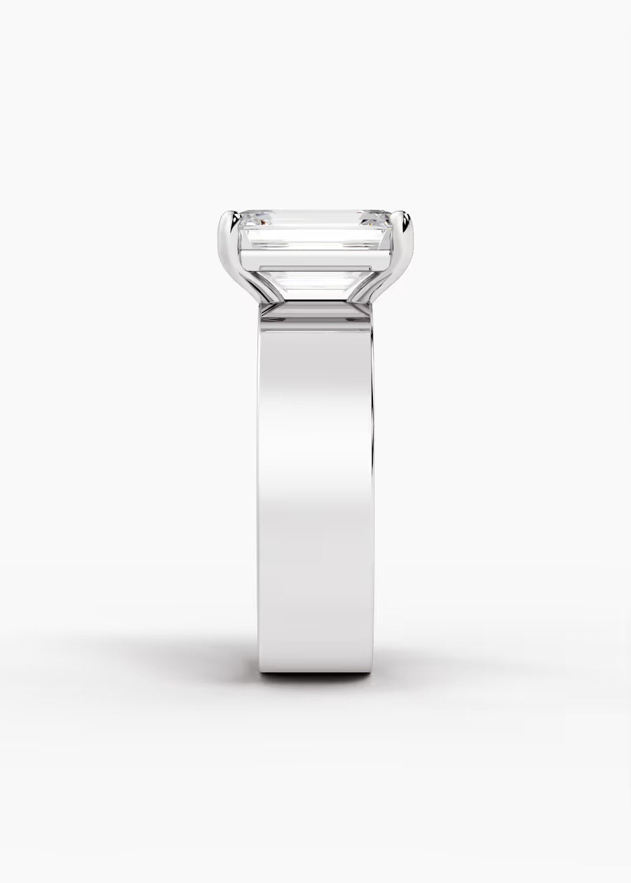 WG: The Foundry · Emerald — white gold view 3