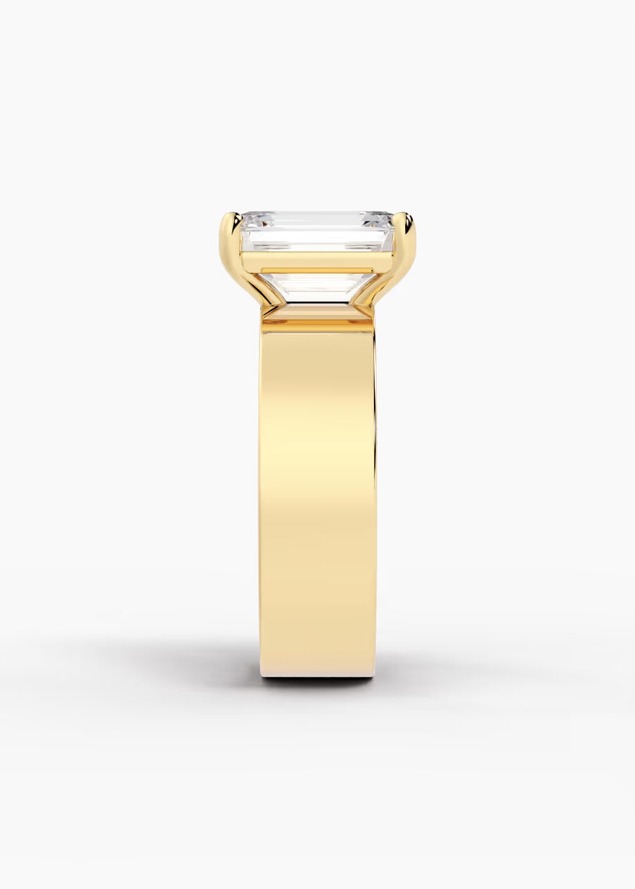 YG: The Foundry · Emerald — yellow gold view 3