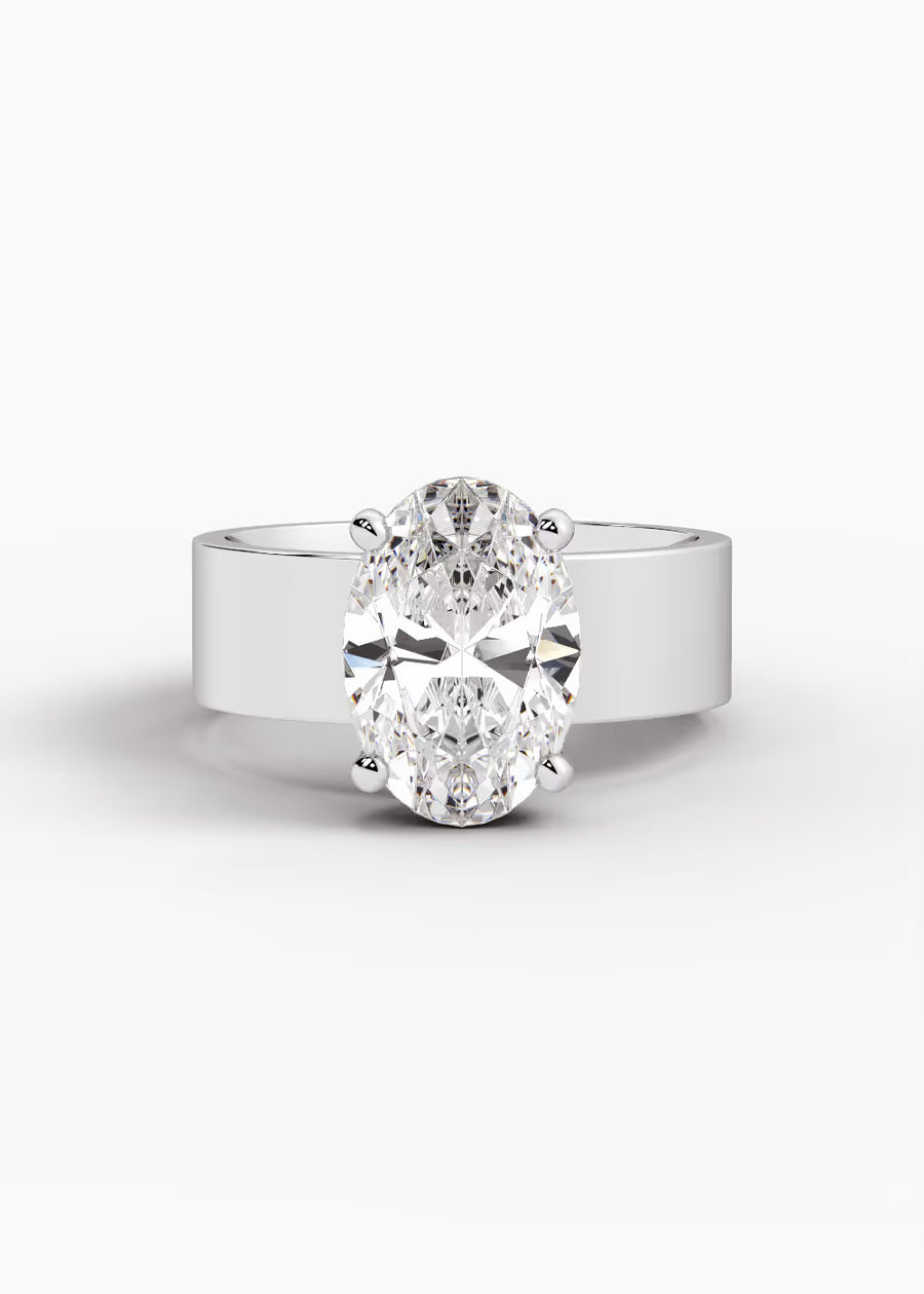 WG: The Foundry · Oval — white gold view 1
