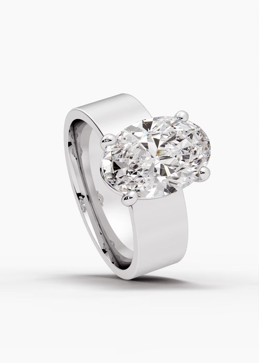 WG: The Foundry · Oval — white gold view 4