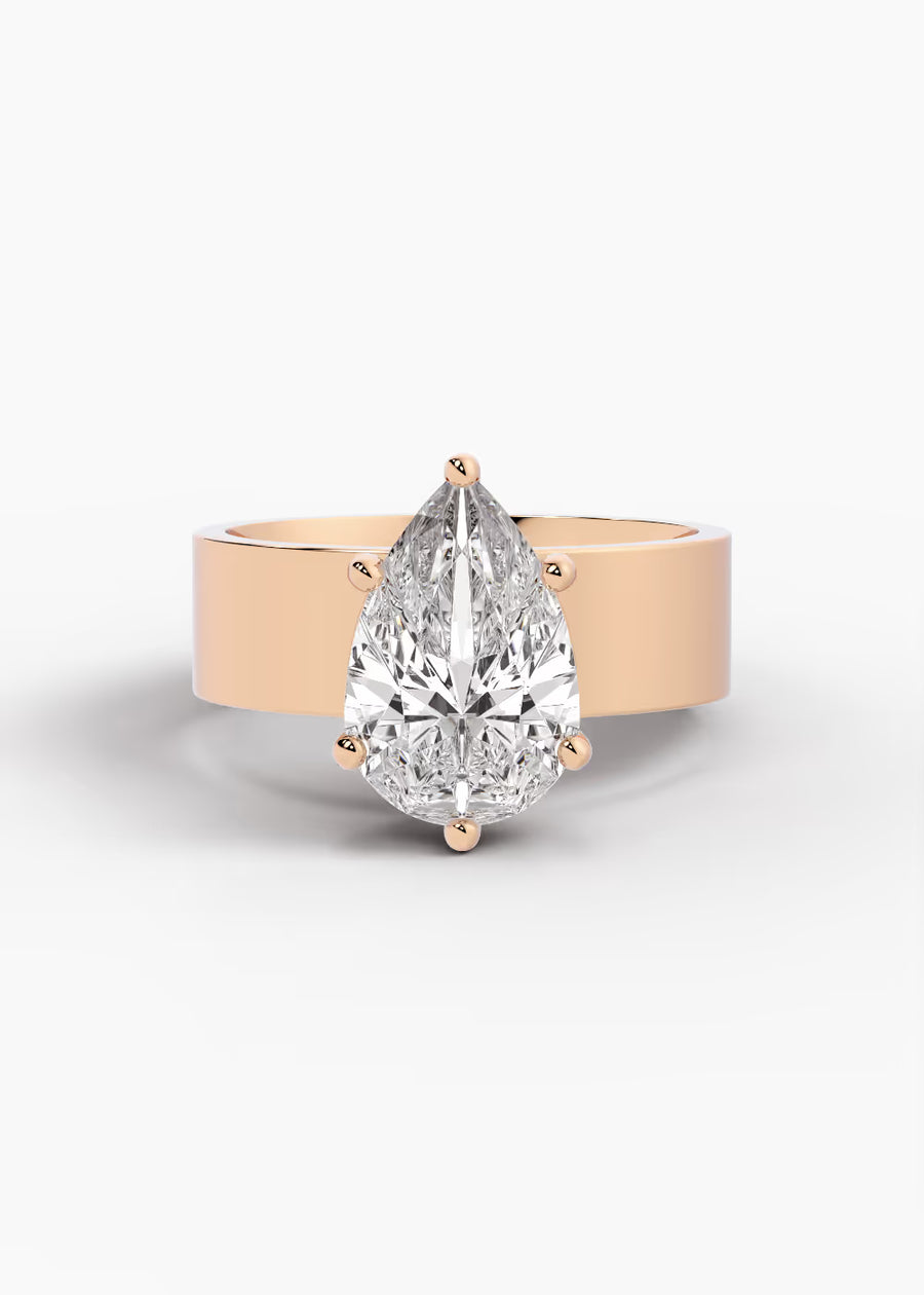 RG: The Foundry · Pear — rose gold view 1