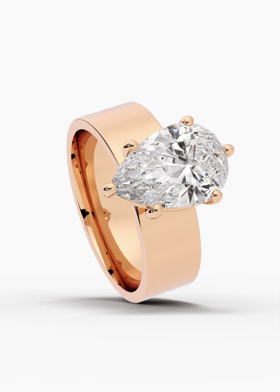 RG: The Foundry · Pear — rose gold view 4