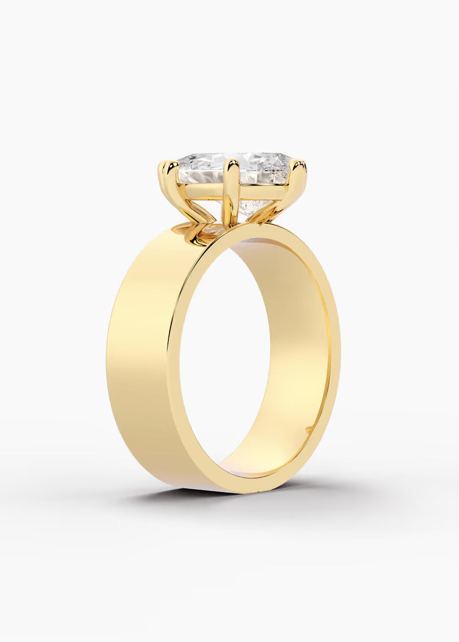 YG: The Foundry · Pear — yellow gold view 2
