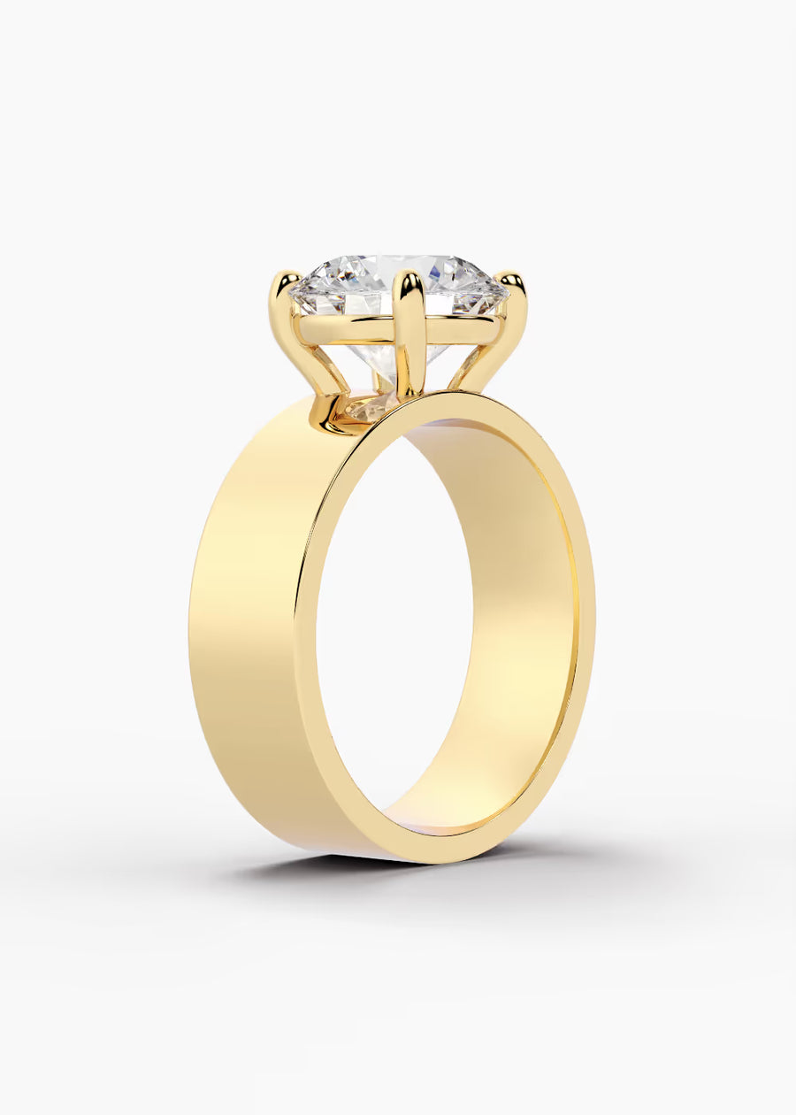 YG: The Foundry · Round — yellow gold view 2