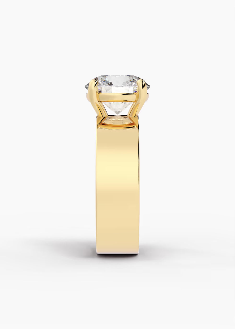 YG: The Foundry · Round — yellow gold view 3