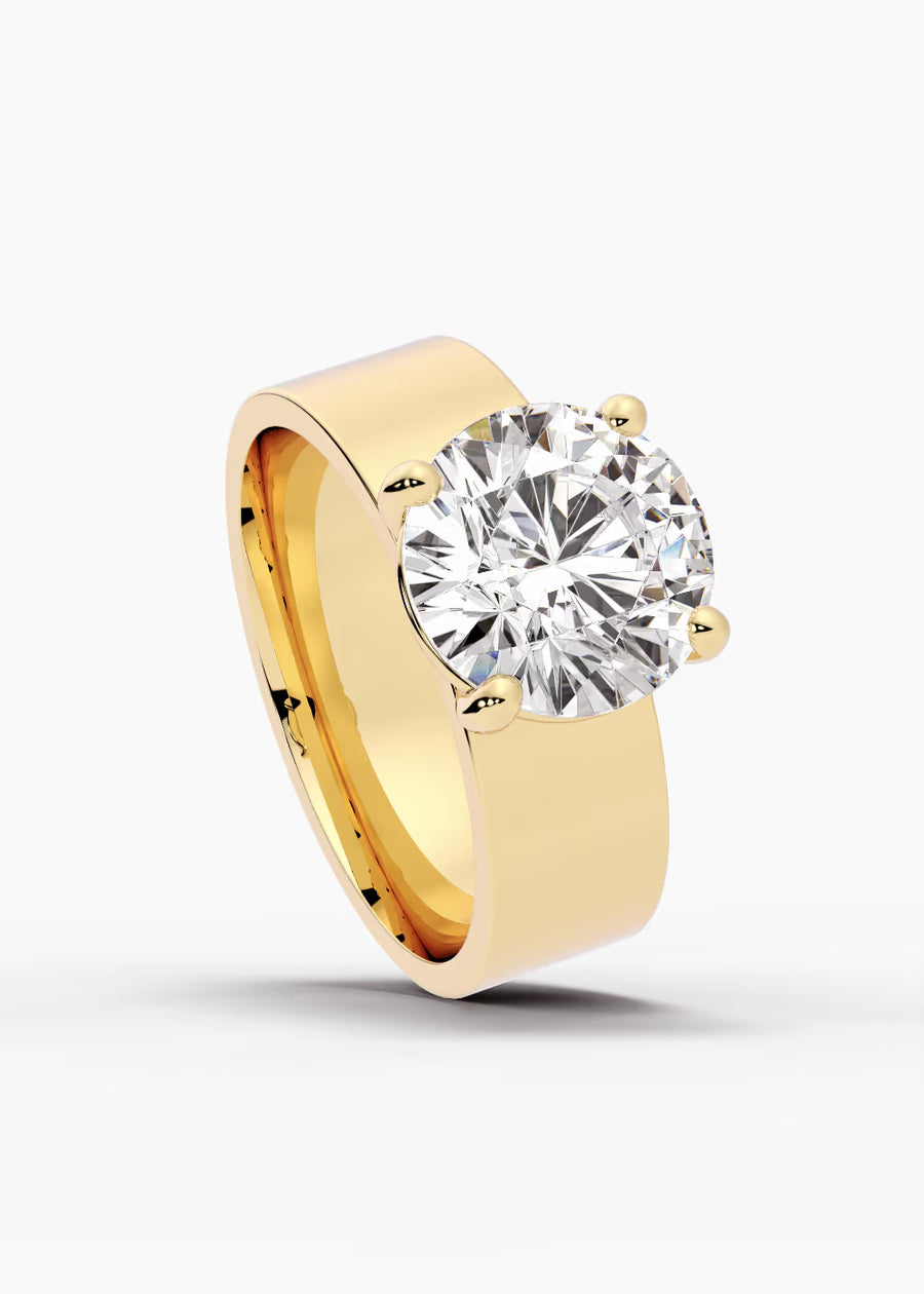 YG: The Foundry · Round — yellow gold view 4