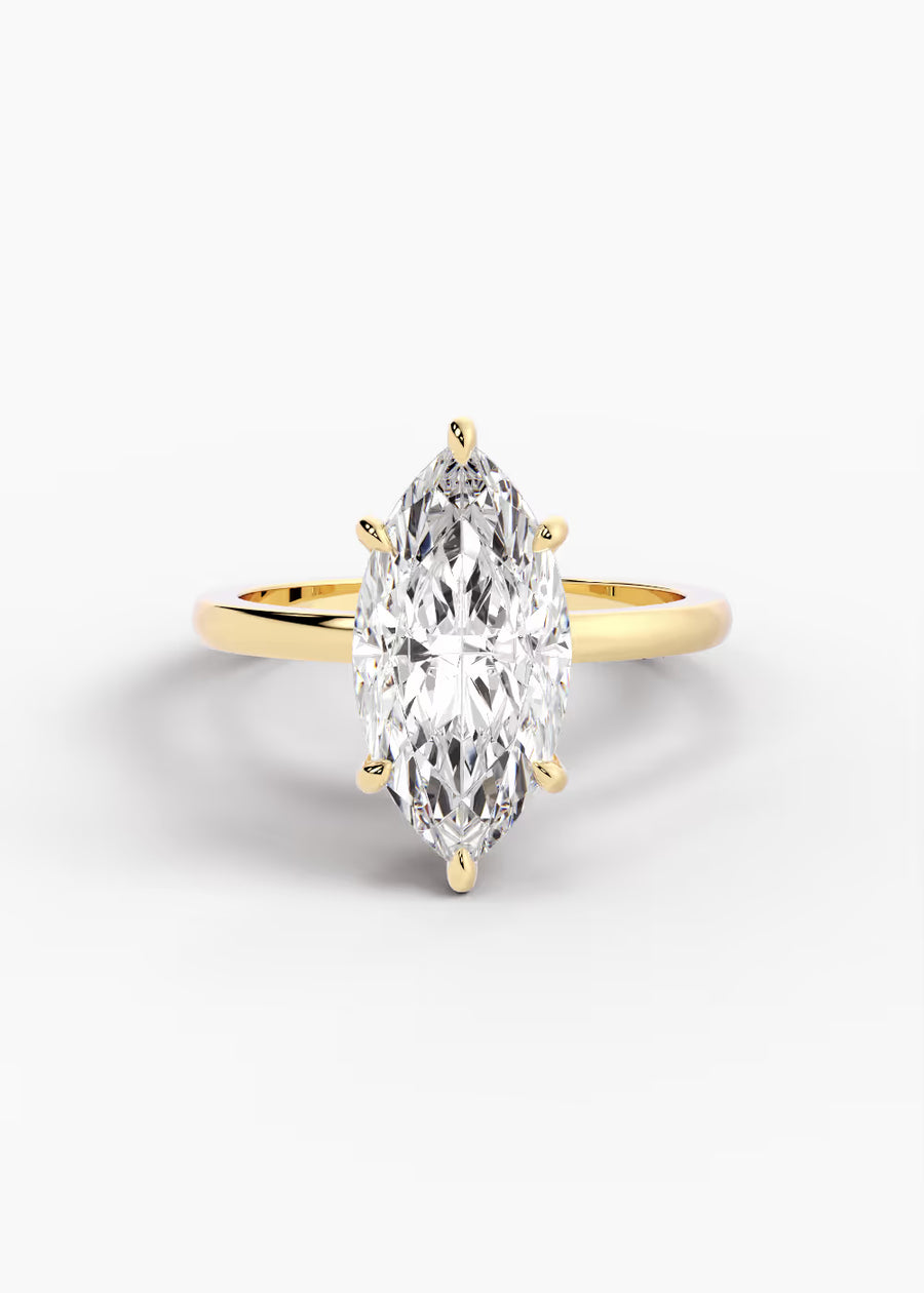 YG: The Keepsake · Marquise — yellow gold view 1