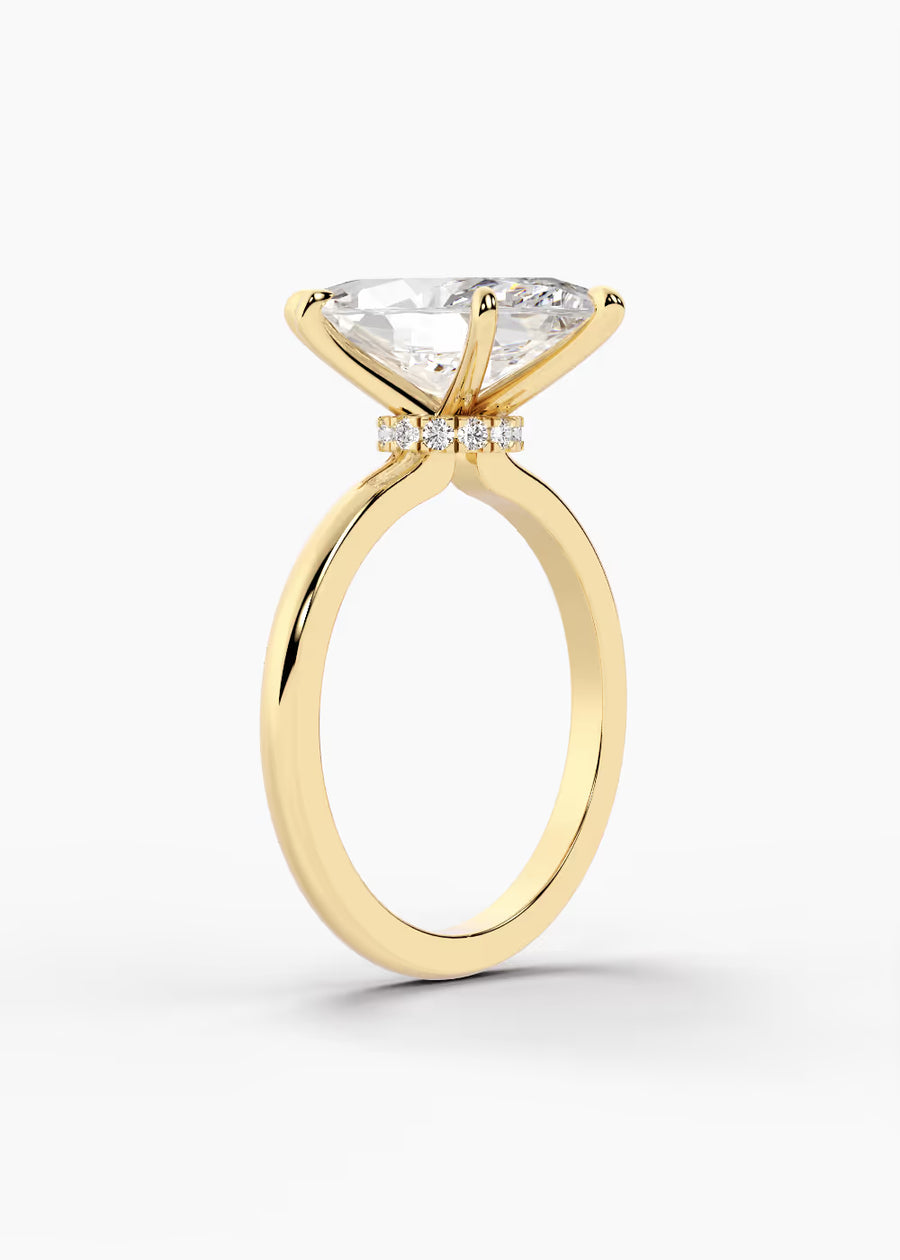 YG: The Keepsake · Marquise — yellow gold view 2