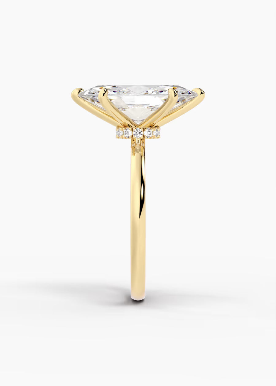 YG: The Keepsake · Marquise — yellow gold view 3
