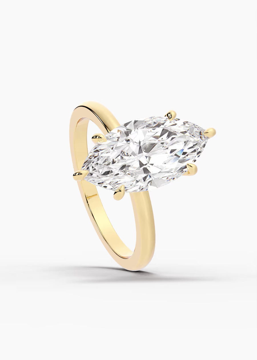 YG: The Keepsake · Marquise — yellow gold view 4