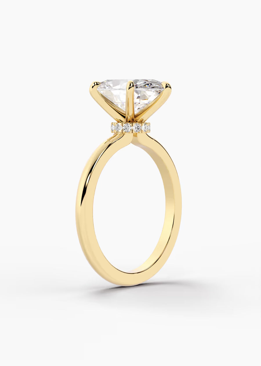 YG: The Keepsake · Oval — yellow gold view 2