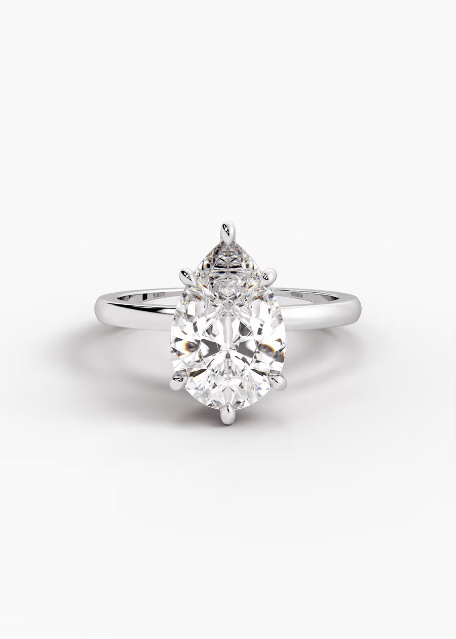 WG: The Keepsake · Pear — white gold view 1
