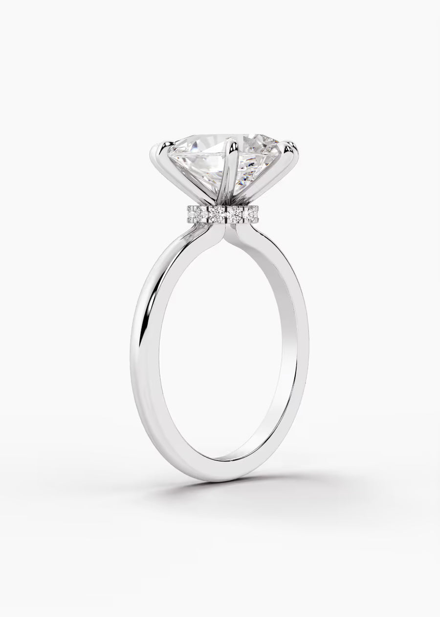 WG: The Keepsake · Pear — white gold view 2