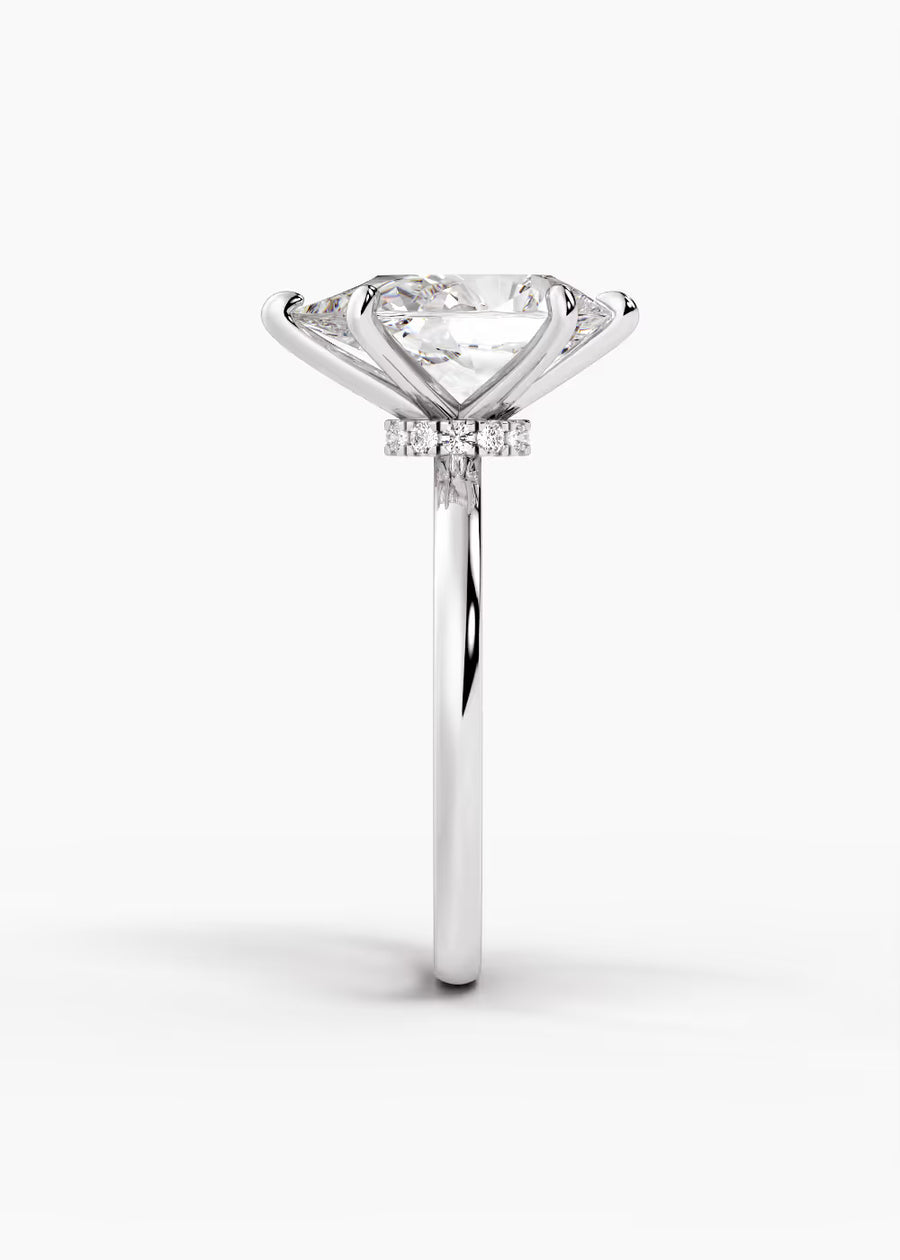WG: The Keepsake · Pear — white gold view 3