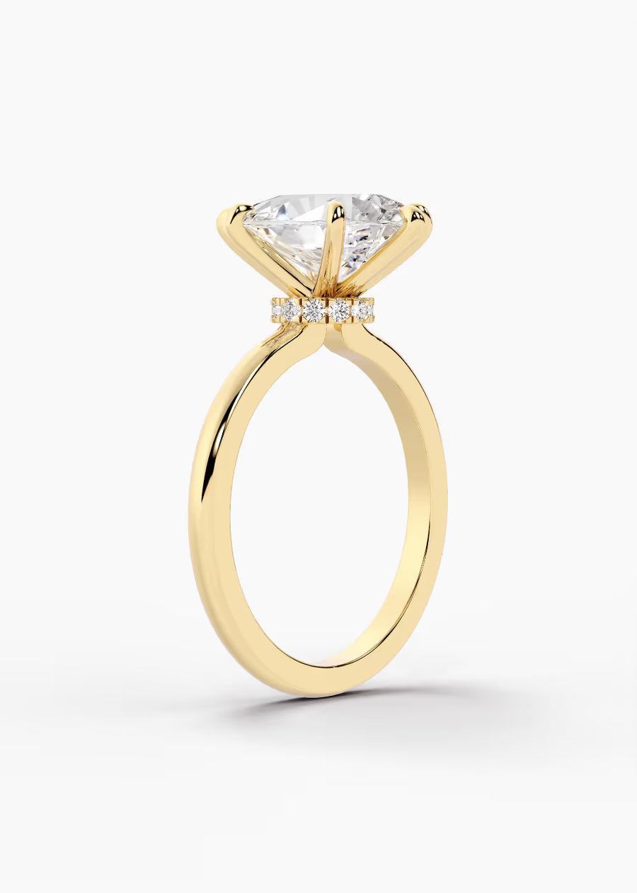 YG: The Keepsake · Pear — yellow gold view 2