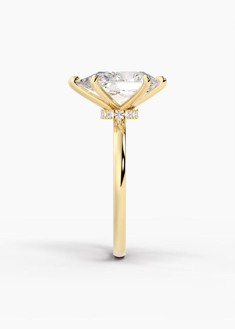 YG: The Keepsake · Pear — yellow gold view 3