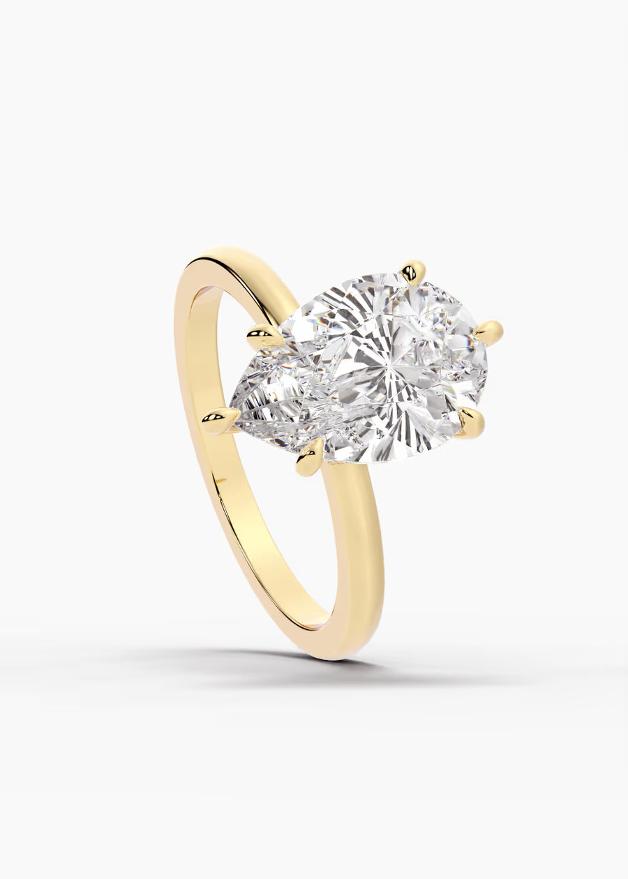 YG: The Keepsake · Pear — yellow gold view 4