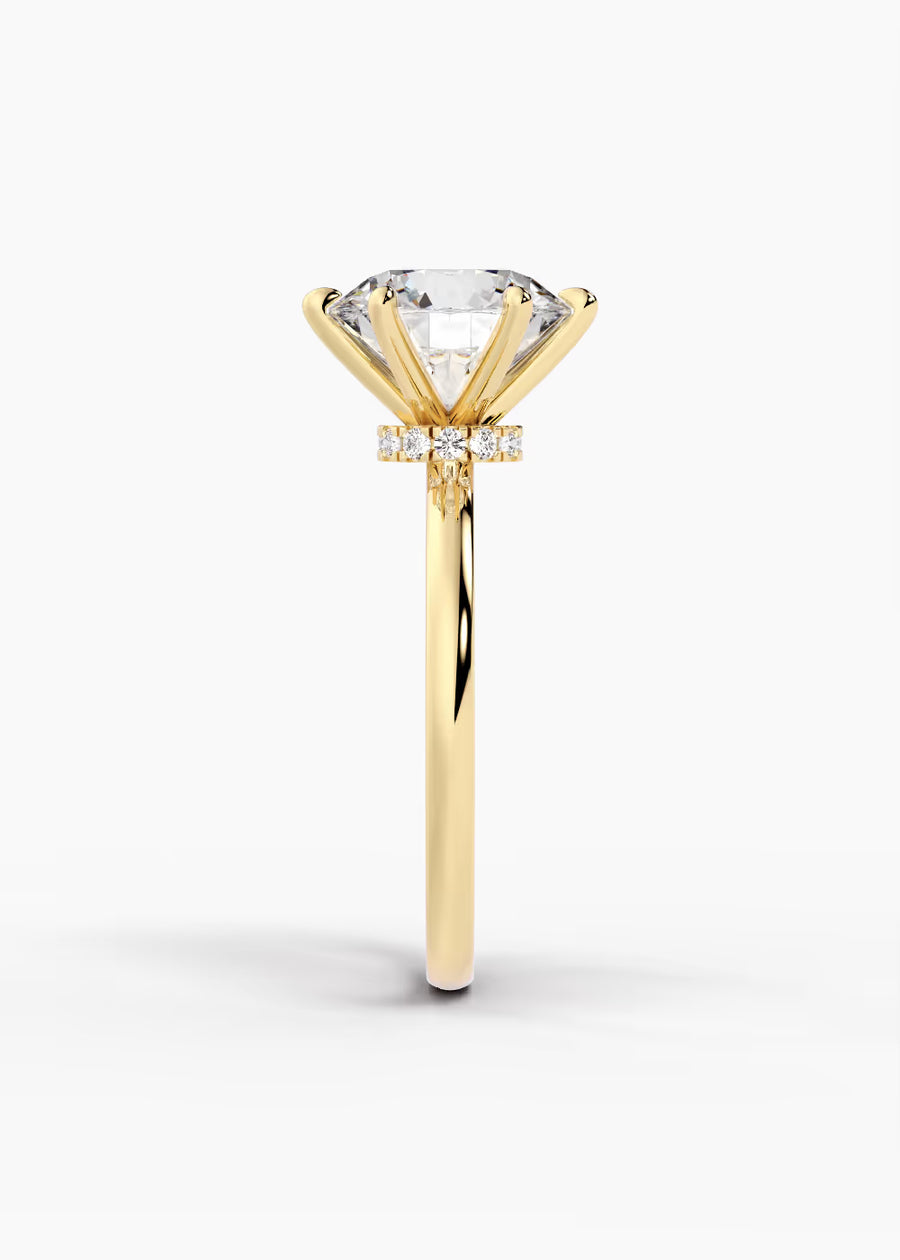 YG: The Keepsake · Round — yellow gold view 3