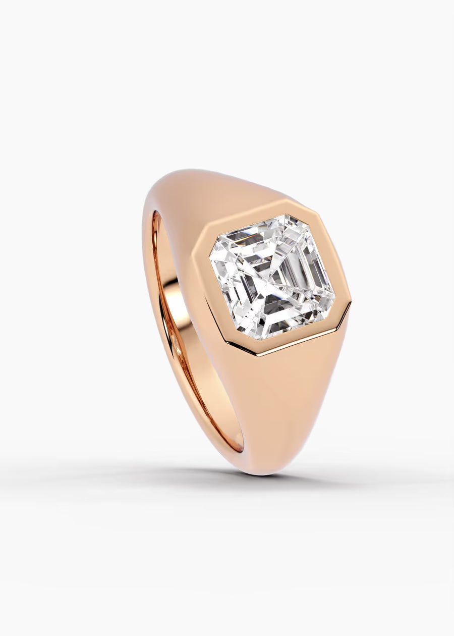 RG: The Origin · Asscher — rose gold view 4