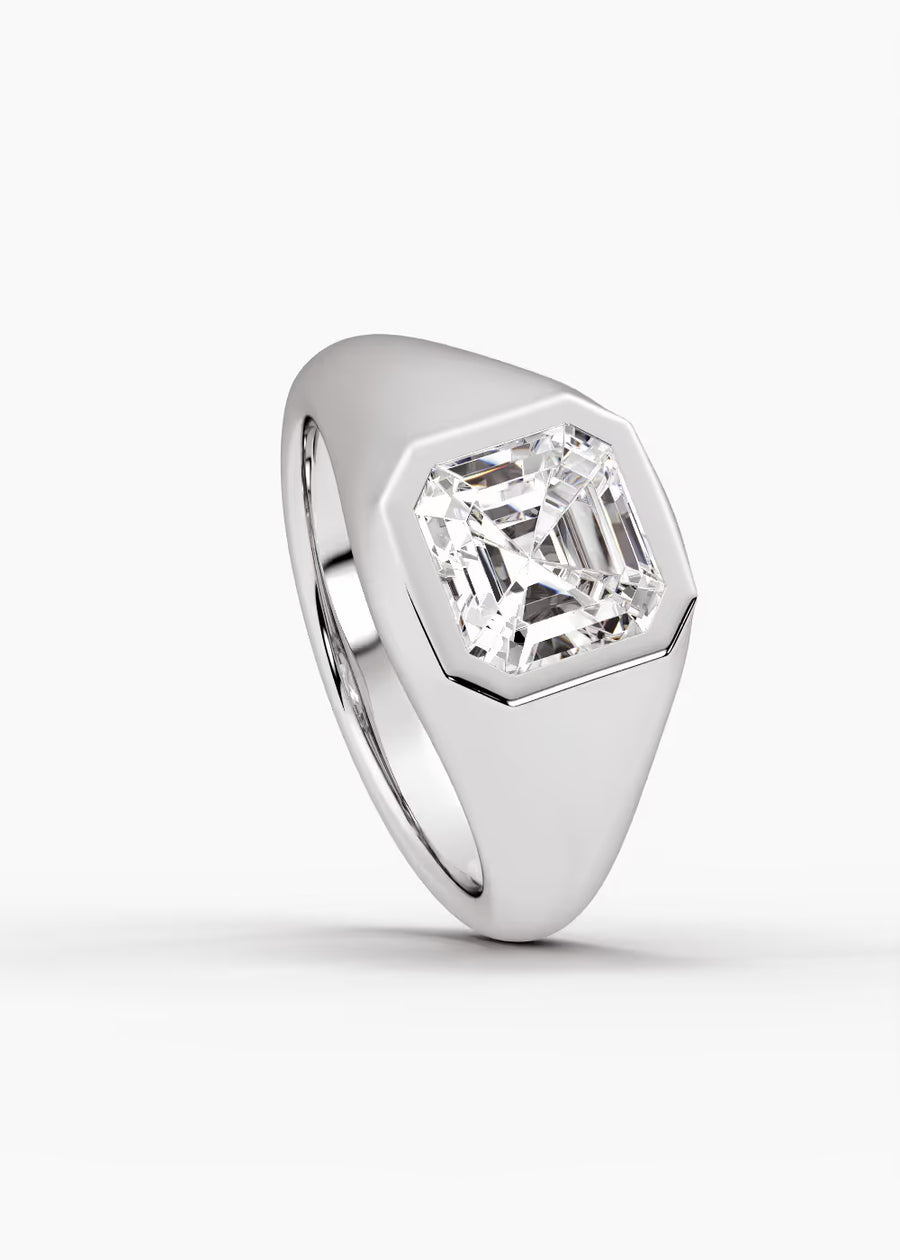 WG: The Origin · Asscher — white gold view 4