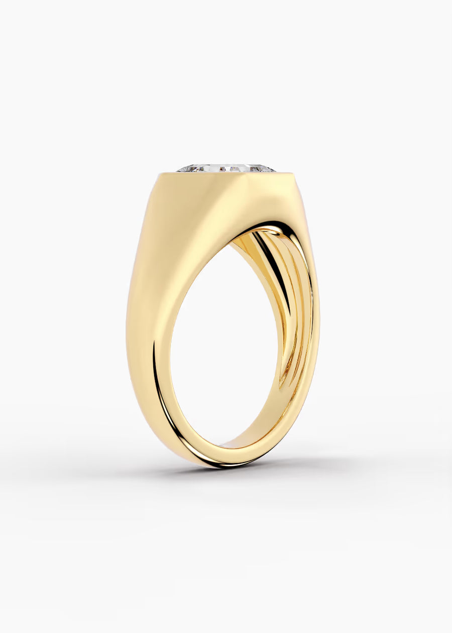 YG: The Origin · Asscher — yellow gold view 2