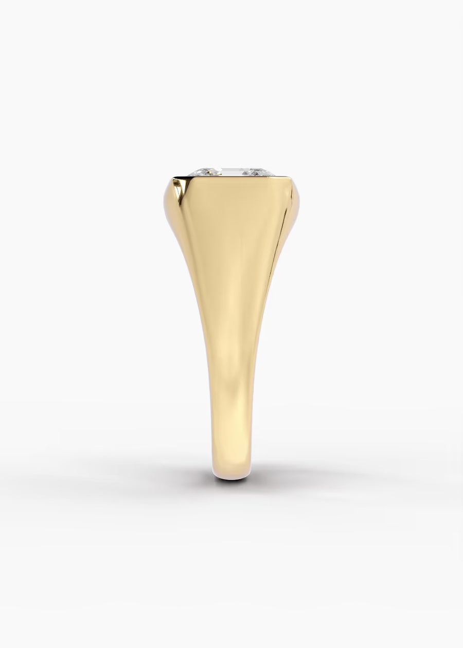 YG: The Origin · Asscher — yellow gold view 3