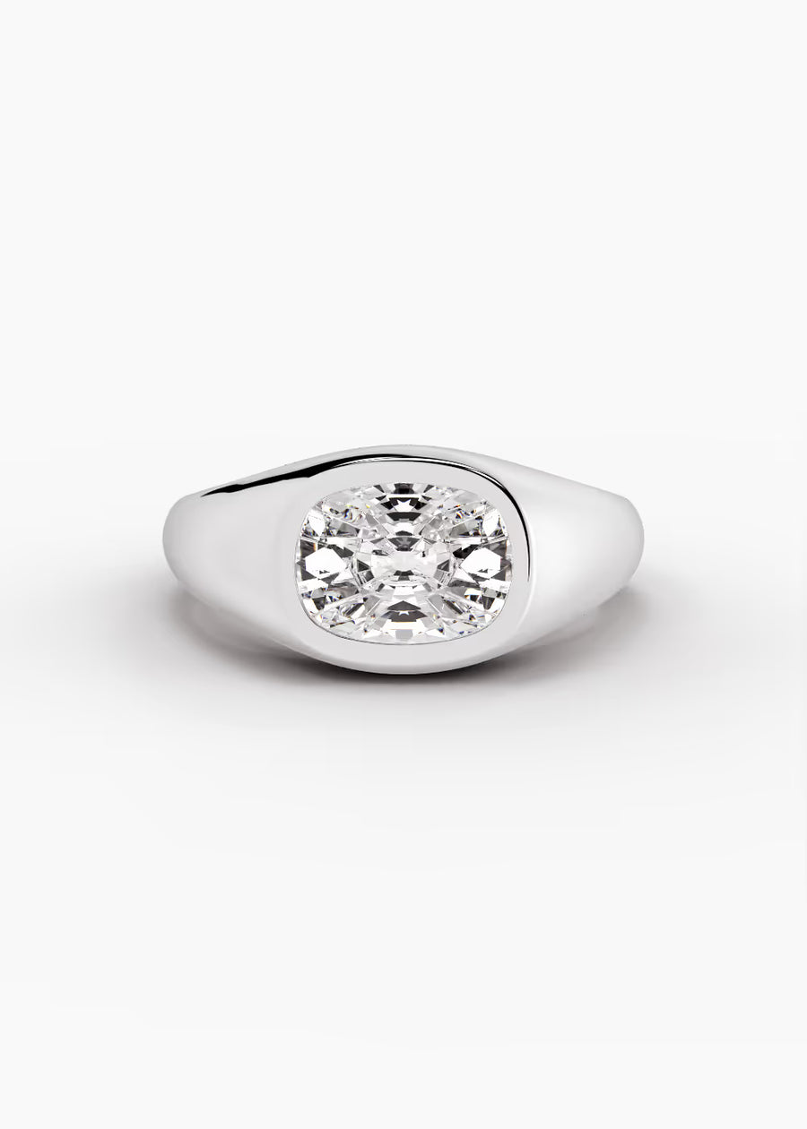 WG: The Origin · Elongated Cushion — white gold view 1