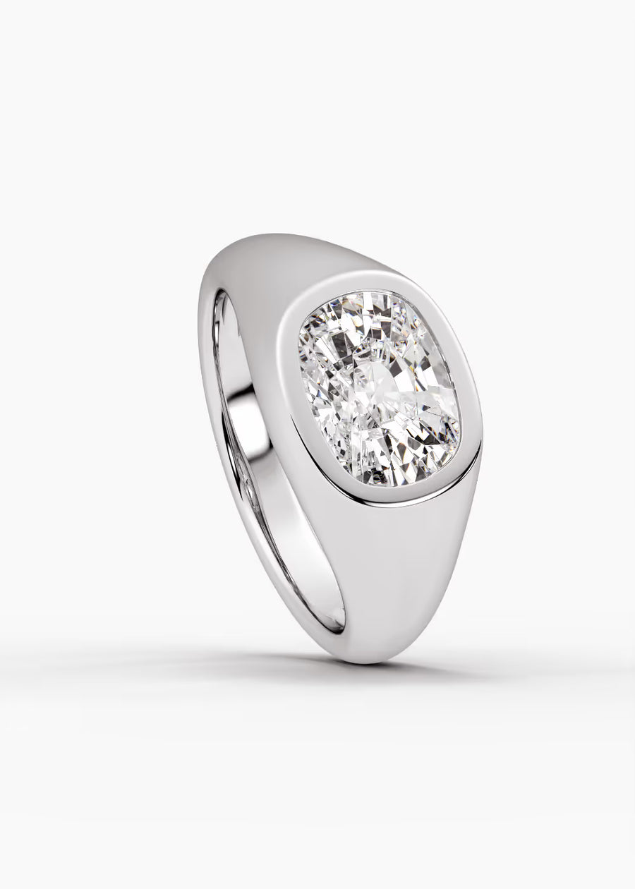 WG: The Origin · Elongated Cushion — white gold view 4
