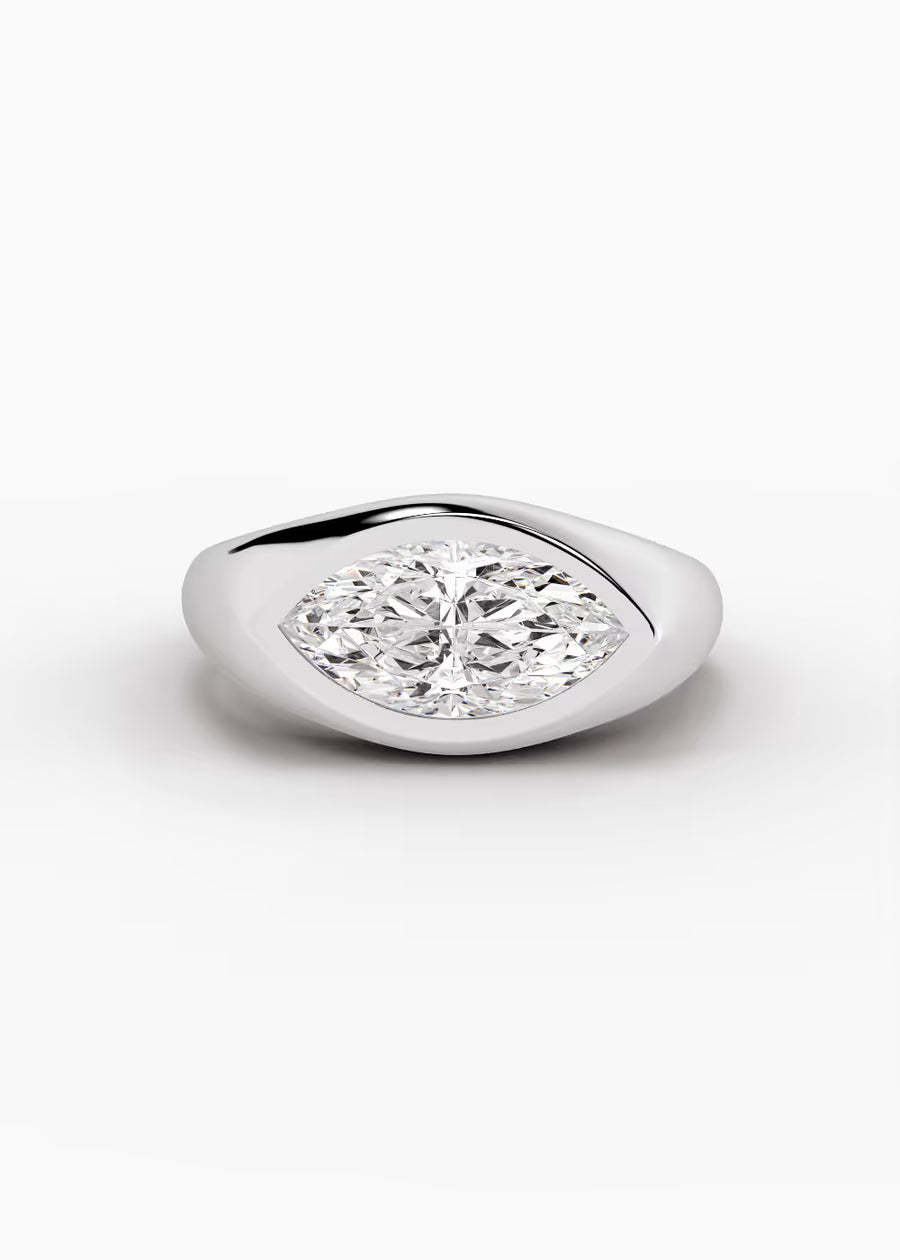 WG: The Origin · Marquise — white gold view 1