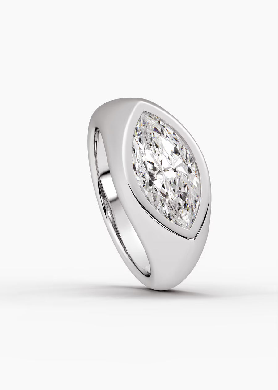 WG: The Origin · Marquise — white gold view 4