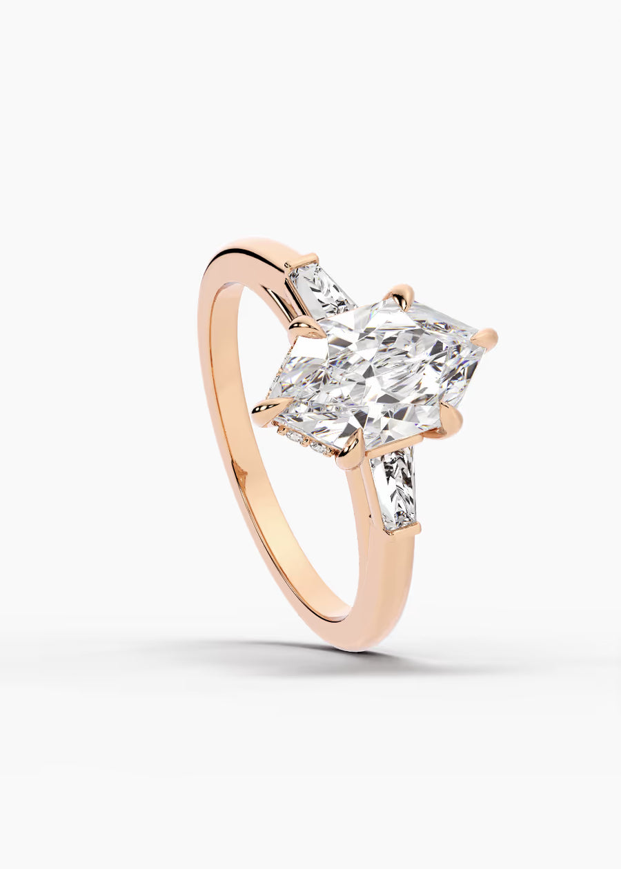 RG: The Regent · Dutch Marquise Brilliant — rose gold view 4