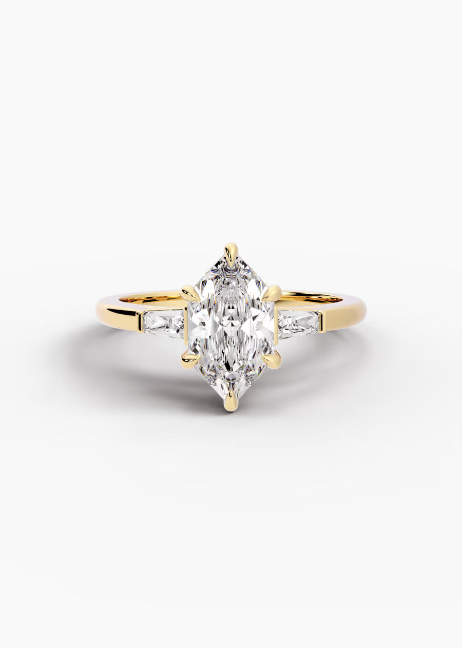 YG: The Regent · Dutch Marquise Brilliant — yellow gold view 1