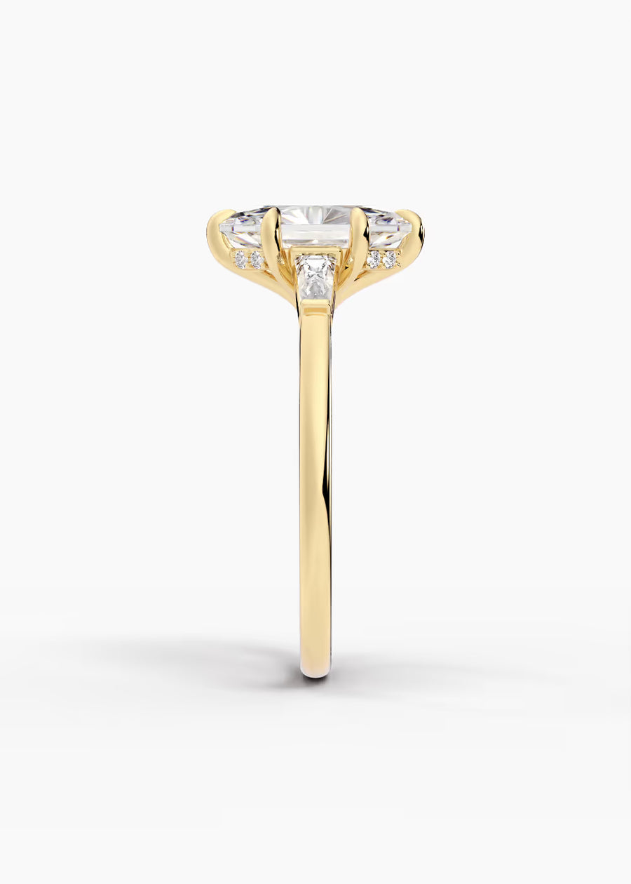 YG: The Regent · Dutch Marquise Brilliant — yellow gold view 3