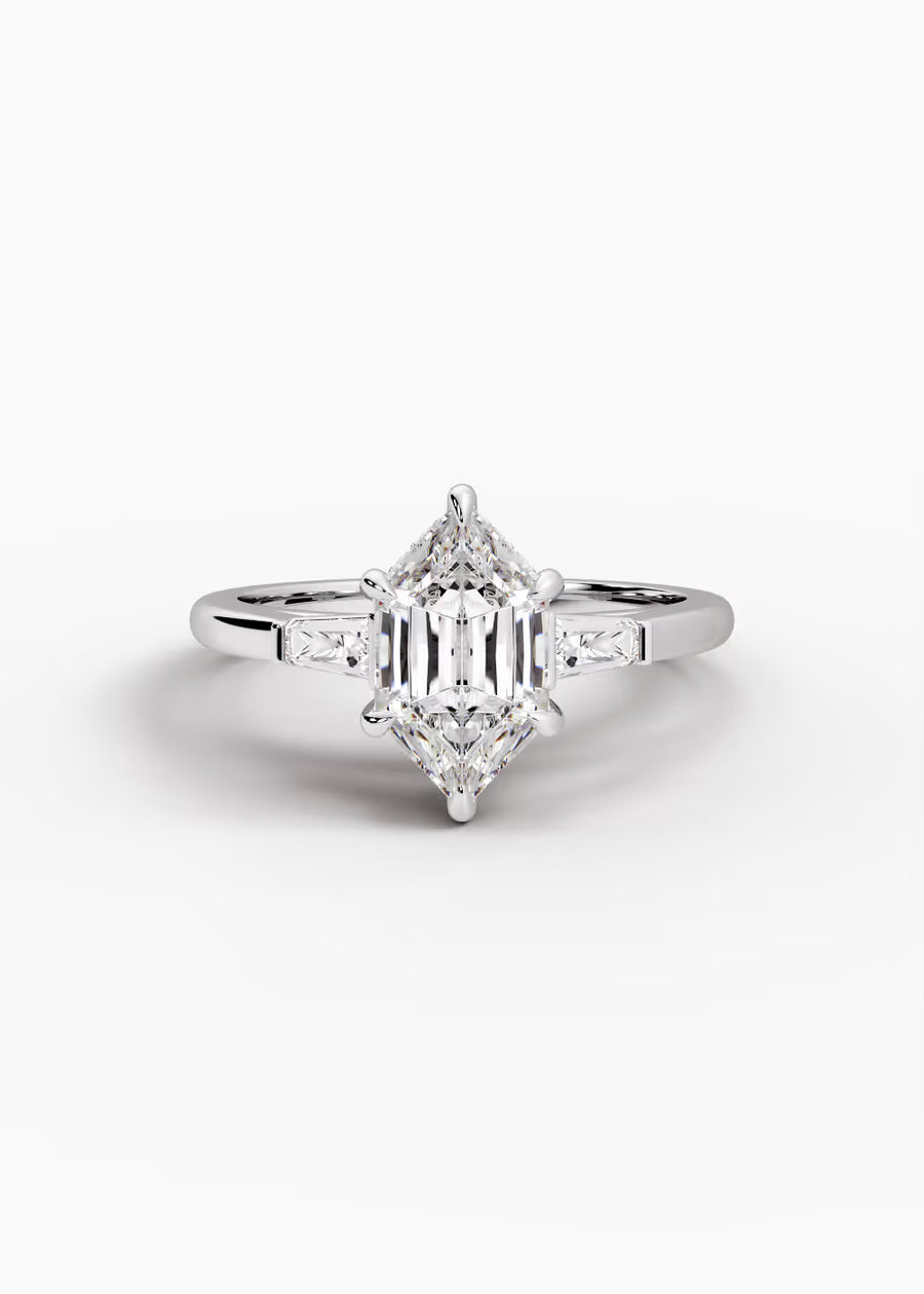 WG: The Regent · Dutch Marquise Step — white gold view 1
