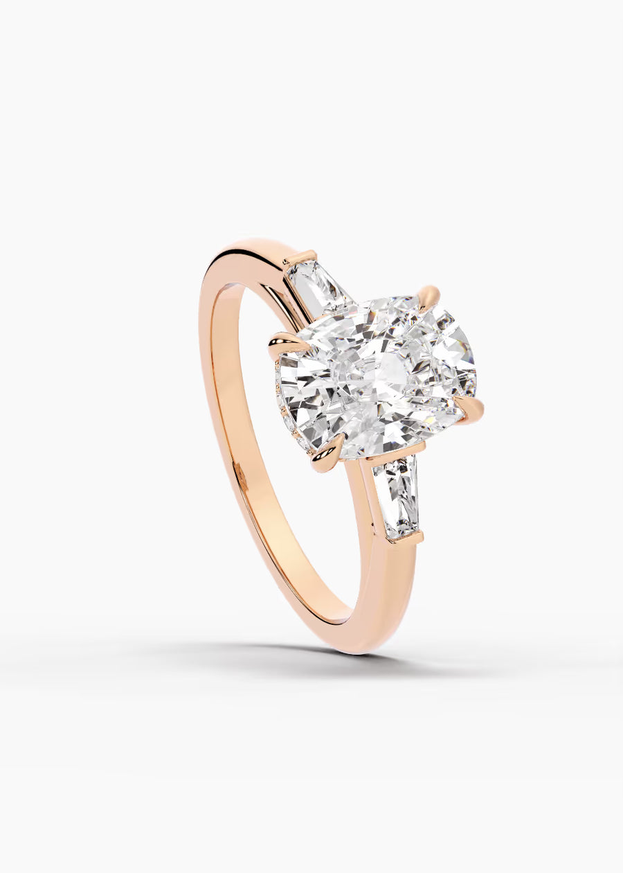 RG: The Regent · Elongated Cushion — rose gold view 4