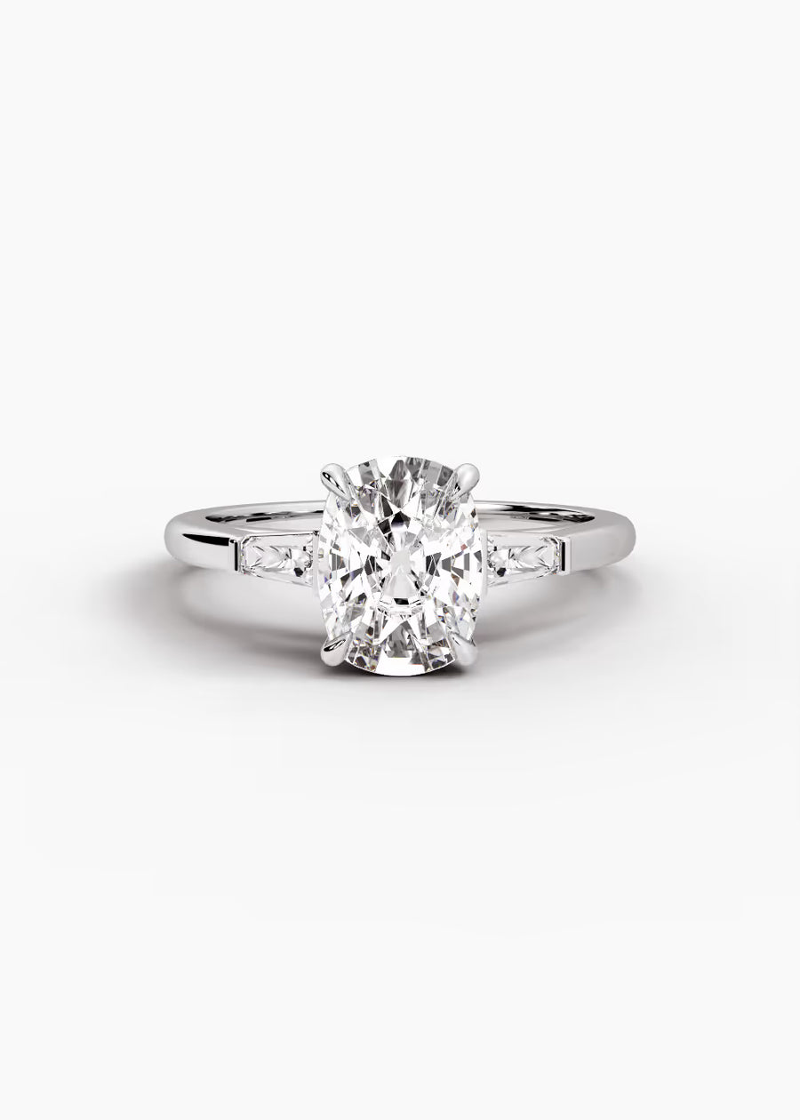WG: The Regent · Elongated Cushion — white gold view 1