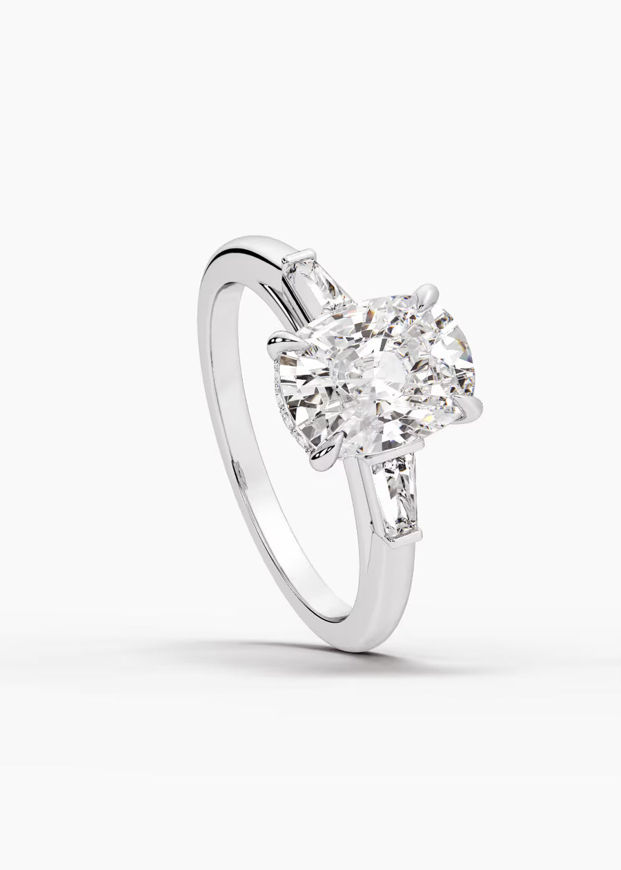 WG: The Regent · Elongated Cushion — white gold view 4