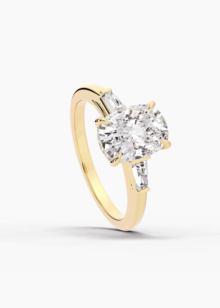 YG: The Regent · Elongated Cushion — yellow gold view 4