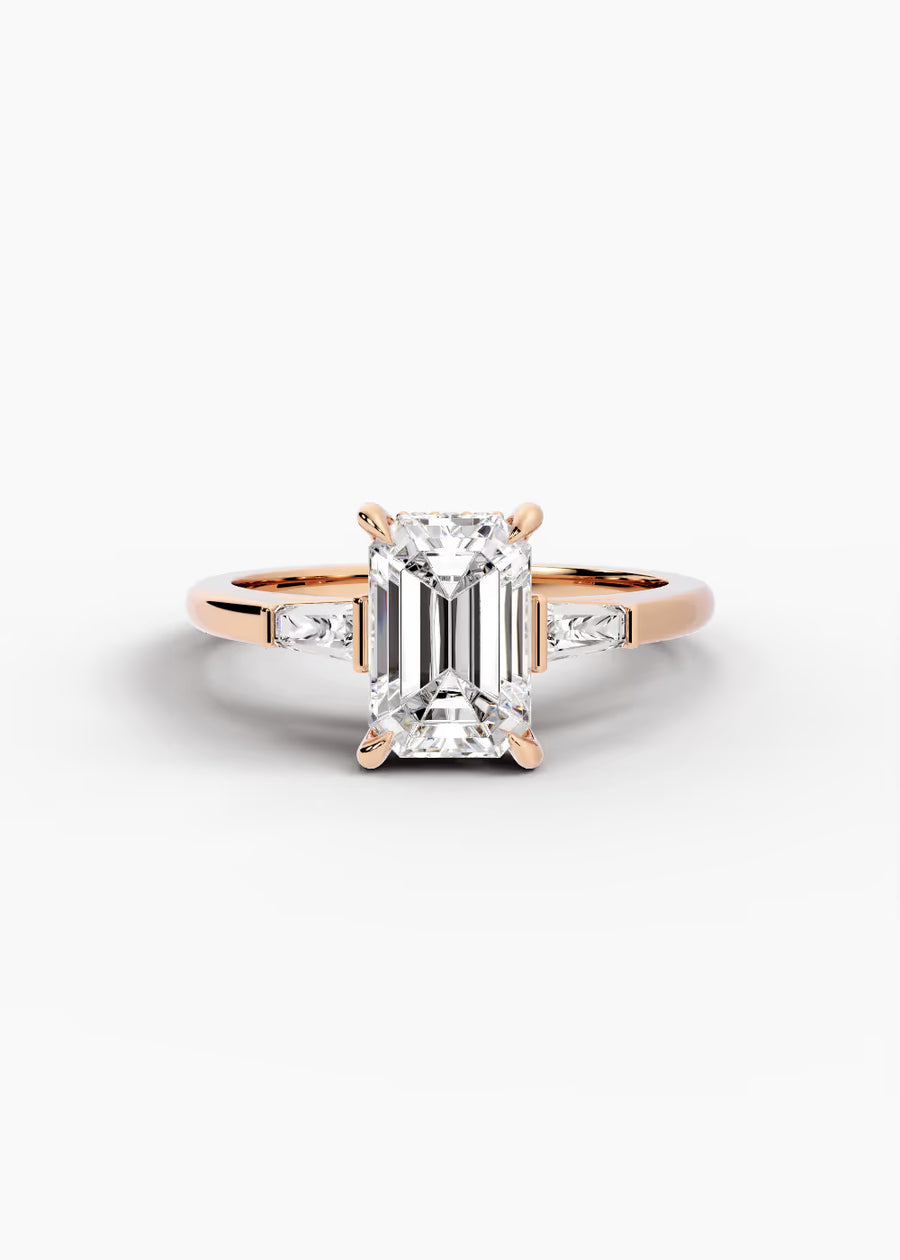 RG: The Regent · Emerald — rose gold view 1