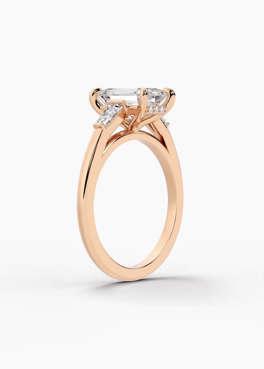 RG: The Regent · Emerald — rose gold view 2