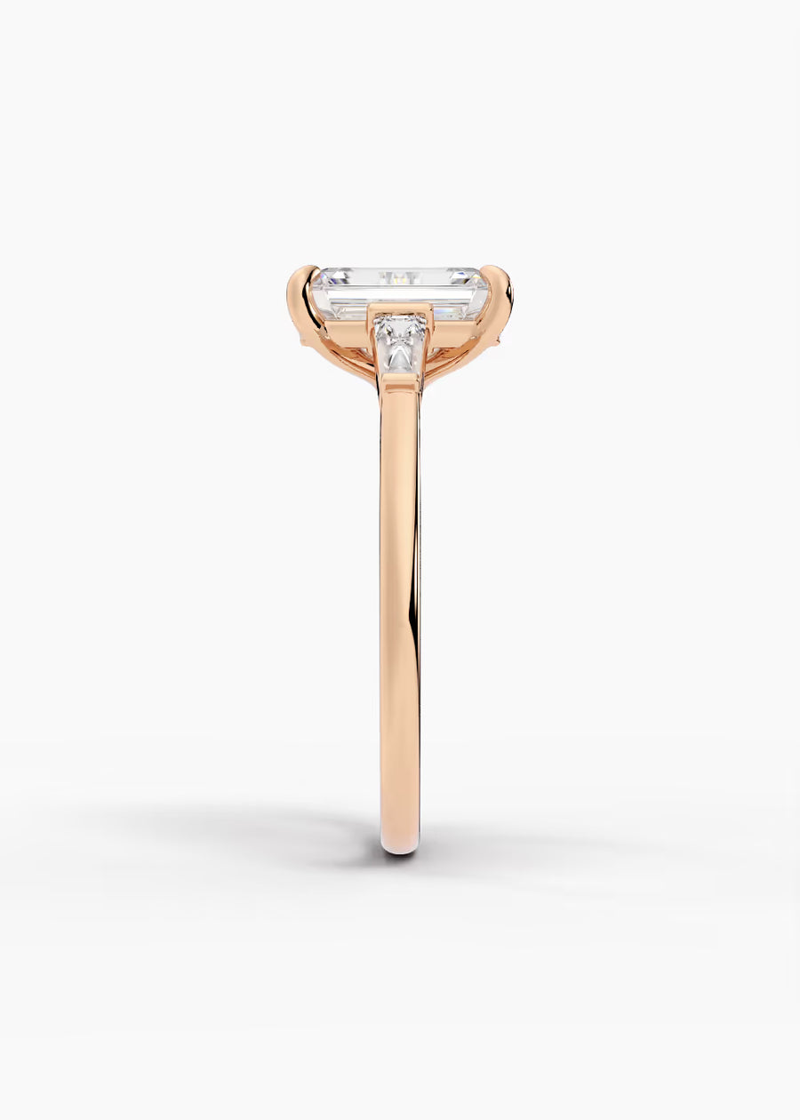 RG: The Regent · Emerald — rose gold view 3