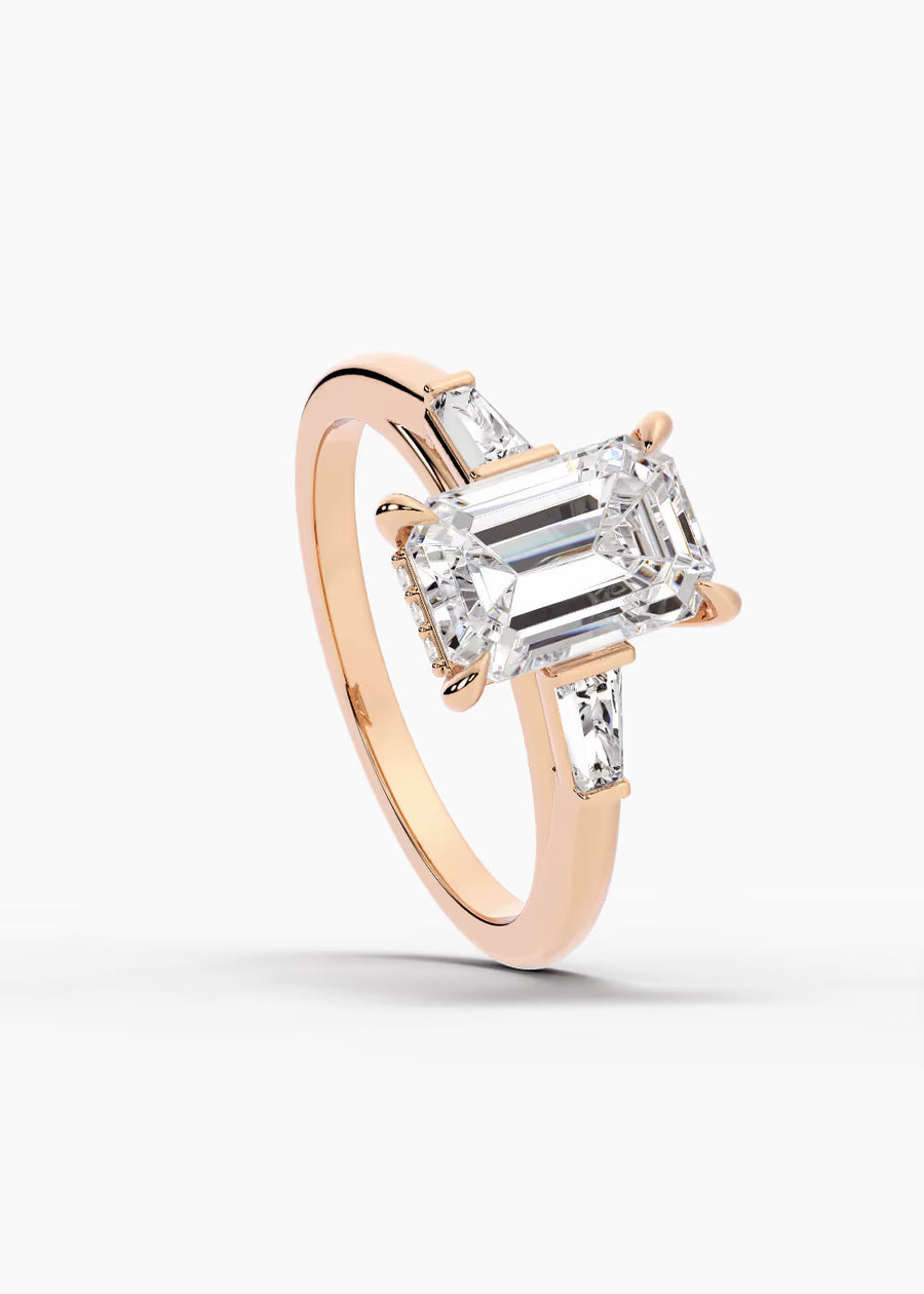 RG: The Regent · Emerald — rose gold view 4